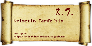 Krisztin Terézia névjegykártya