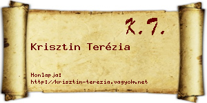 Krisztin Terézia névjegykártya